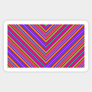 Bright Rainbow Chevron Pattern Sticker